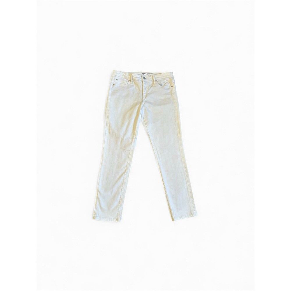 Gap Girlfriend Jeans Women’s 29/8 Mid-Rise Optic White Denim